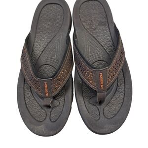HOBIBEAR  men's brown  arch support thong sandals size 10‎